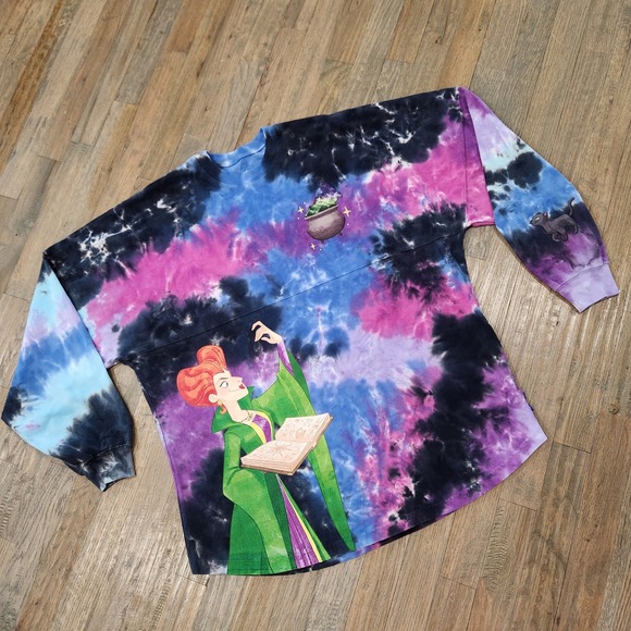 Disney Spirit Jersey Hocus Pocus LARGE TieDye Sanderson Tonight We Fly Halloween - Picture 12 of 13